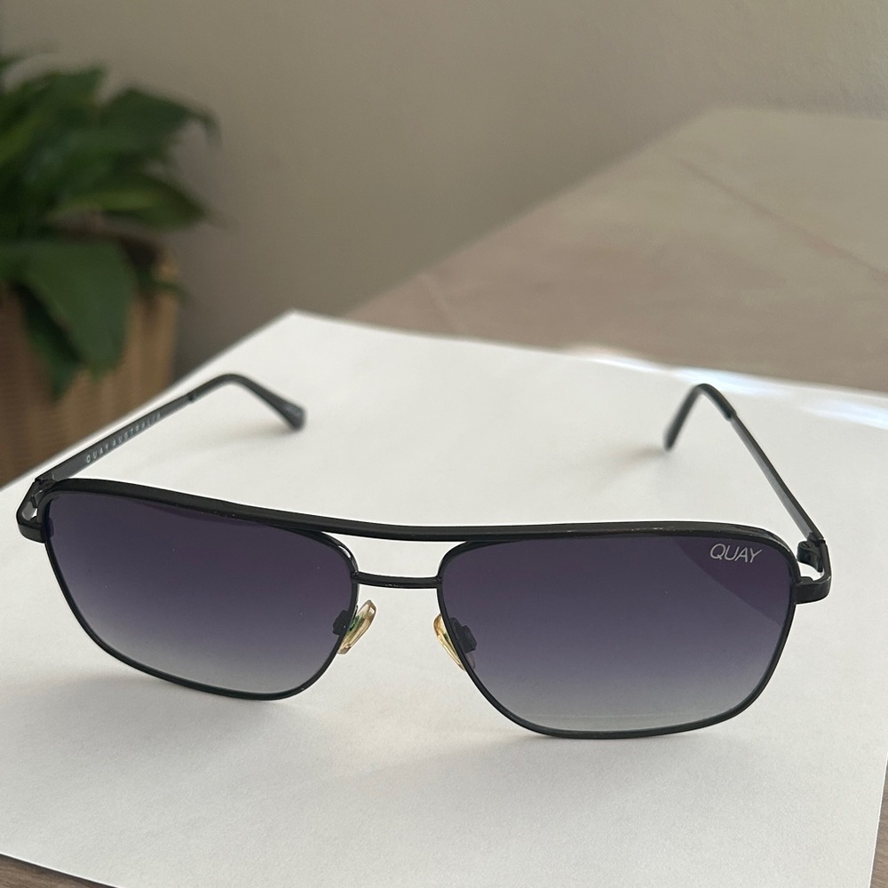 Quay Australia Black Sunglasses with Purple Lenses